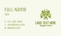 Green Bug Leaf Business Card Image Preview