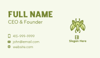 Green Bug Leaf Business Card Image Preview