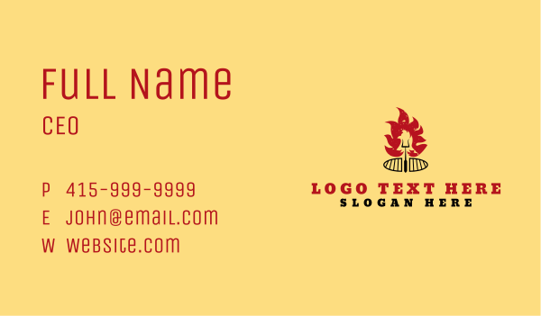 Chicken Barbeque Grill Business Card Design Image Preview