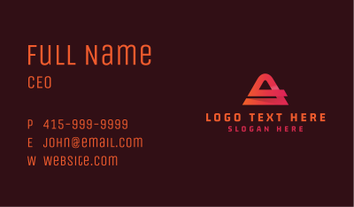 Generic Startup Letter A Business Card Image Preview