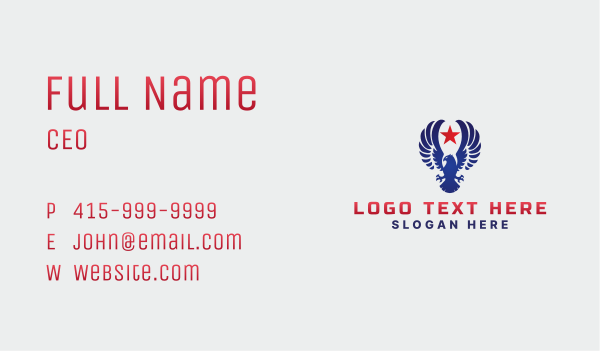 Patriot Eagle Wing Business Card Design Image Preview