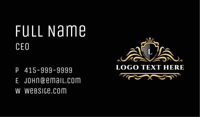 Premium Crest Shield Business Card Image Preview