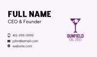 Violet Martini Glass  Business Card Image Preview