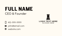 Black Rook Chess Business Card Design