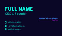 Neon Sign Wordmark Business Card Image Preview