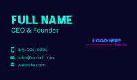 Neon Sign Wordmark Business Card Image Preview