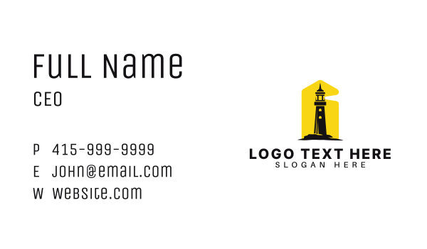Lighthouse Tower Port Business Card Design Image Preview