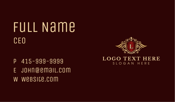 Crown Elegant Wing Business Card Design Image Preview