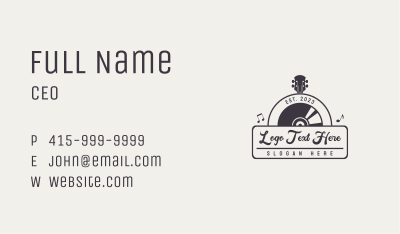 Retro Music Vinyl Business Card Image Preview