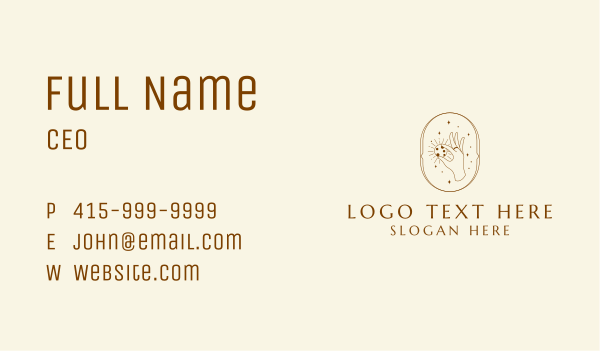 Cookie Hand Outline Business Card Design Image Preview