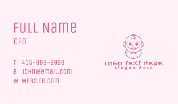 Cute Baby Infant Business Card Design Image Preview
