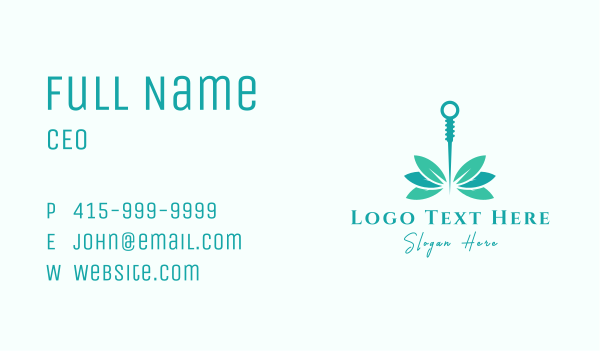 Natural Acupuncture Business Card Design Image Preview