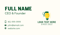 Grenade Light Bulb  Business Card Design