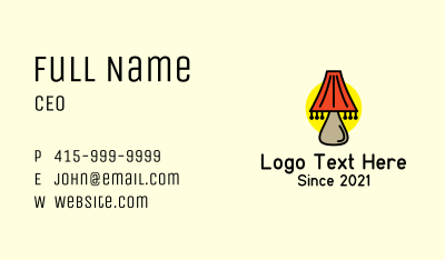 Table Shade Lamp  Business Card