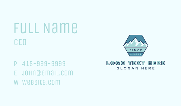 Outdoor Mountain Trek Business Card Design Image Preview