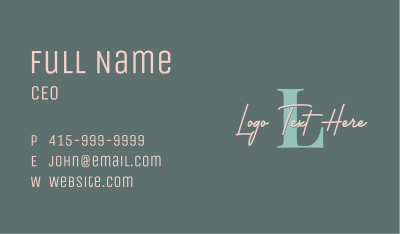 Aesthetician Initial Lettermark Business Card Image Preview