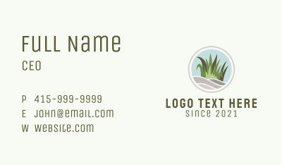 Circle Grass Lawn Care  Business Card