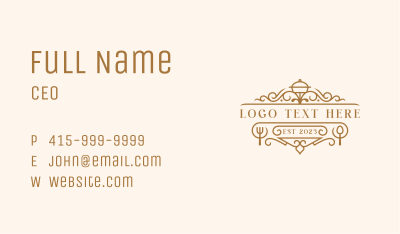 Fine Dining Buffet Restaurant Business Card Image Preview