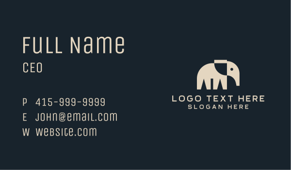 Elephant Nature Reserve Business Card Design Image Preview