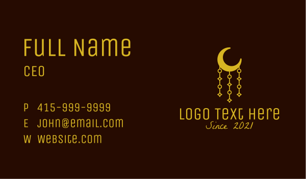 Muslim Moon Decoration Business Card Design Image Preview