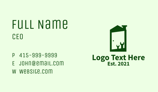 Green Home Fixture  Business Card Design Image Preview