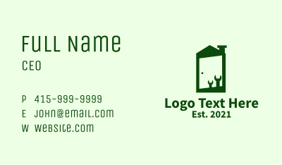Green Home Fixture  Business Card Image Preview