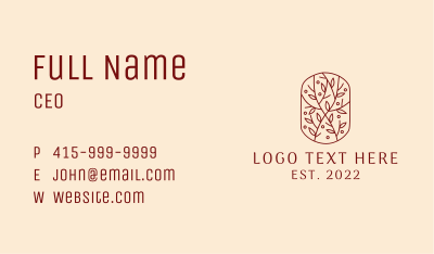 Organic Tree Lifestyle Wellness  Business Card Image Preview