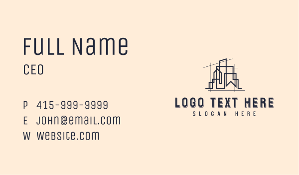 Building Engineering Architect  Business Card Design Image Preview