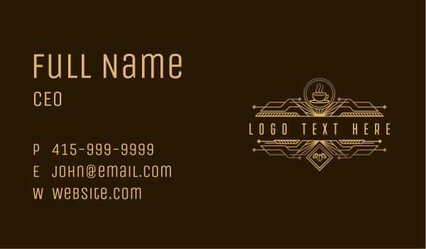 Coffee Bistro Cafe Business Card Design Image Preview