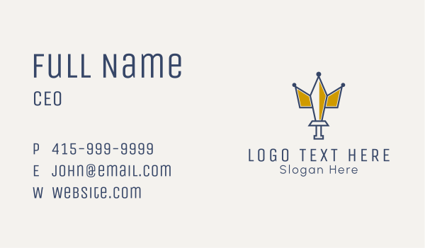 Gold Crown Sword Business Card Design Image Preview