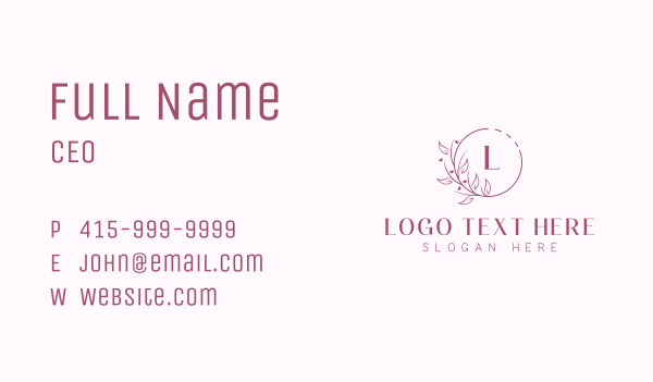 Eco Organic Wellness Business Card Design Image Preview