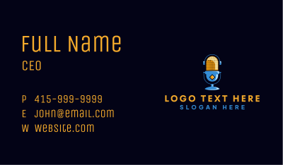 Podcast Media Entertainment Business Card Image Preview