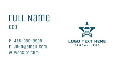 Blue Truck Star Business Card Image Preview
