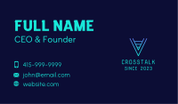 Cyber Letter V Business Card Image Preview