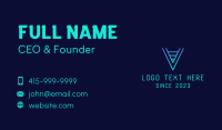 Cyber Letter V Business Card Image Preview