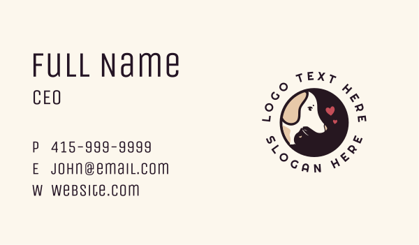 Dog Animal Care Business Card Design Image Preview