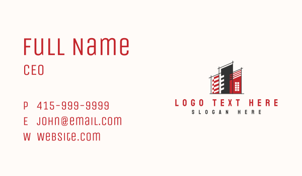 Construction Building Architecture Business Card Design Image Preview