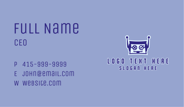 Toy Robot Technology Business Card Design Image Preview