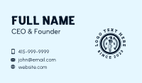 Blue Pipe Hand Wrench Business Card Image Preview