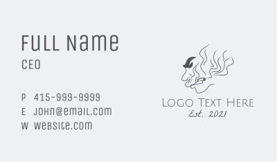 Mad Man Smoking  Business Card Image Preview