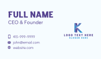Gradient Modern Letter K Business Card Image Preview