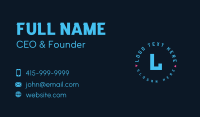 Digital Progammer Lettermark Business Card Preview