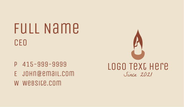 Bohemian Candle Decor  Business Card Design Image Preview