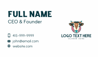 Colorful Dairy Cow Business Card Design