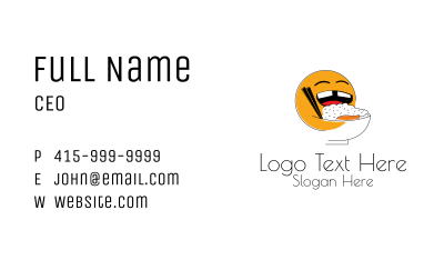 Smiling Rice Bowl  Business Card Image Preview