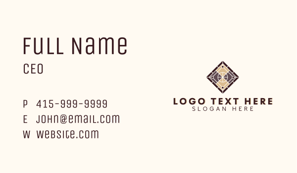 Pavement Floor Tiling  Business Card Design Image Preview