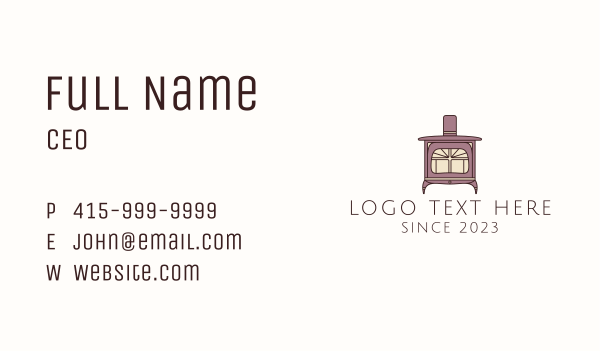 Antique Fireplace  Business Card Design Image Preview