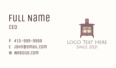 Antique Fireplace  Business Card