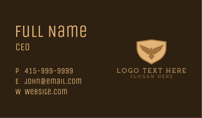 Brown Eagle Badge Business Card Image Preview