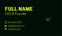 Neon Bar Wordmark Business Card Image Preview